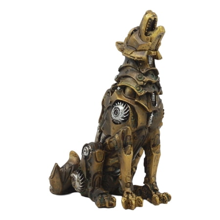 Ebros Denizen Of Twilight Steampunk Wolf Howling Statue 6" Tall Lycan Werewolf