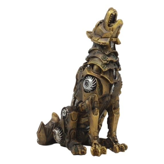 Ebros Denizen Of Twilight Steampunk Wolf Howling Statue 6" Tall Lycan Werewolf