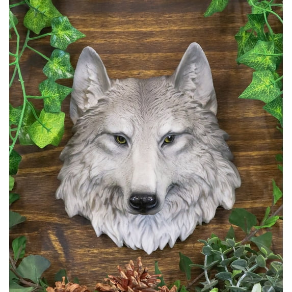 Ebros Direwolf Gray Wolf Mini Wall Decor Timber Wolf Canis Lupus Wall Plaque