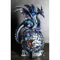 thumbnail image 1 of Ebros Dragon Perching On Color Changing LED Orb Night Light Statue (Aqua Blue), 1 of 8