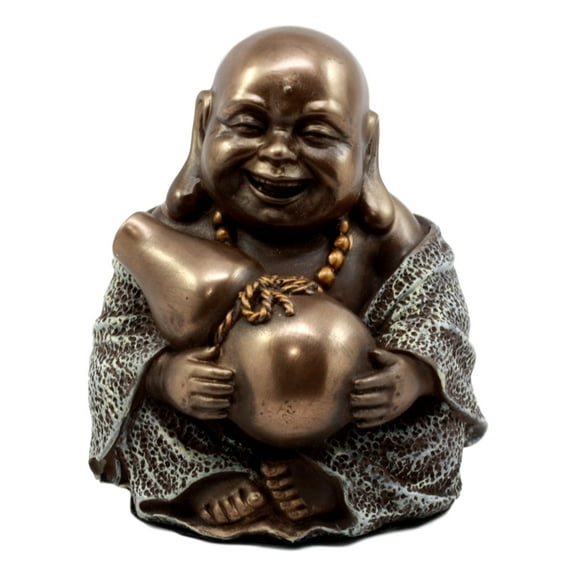 Ebros Drunken Hotei Happy Buddha With Wine Gourd Figurine 4"H Keepsake Amulet Decor Statue