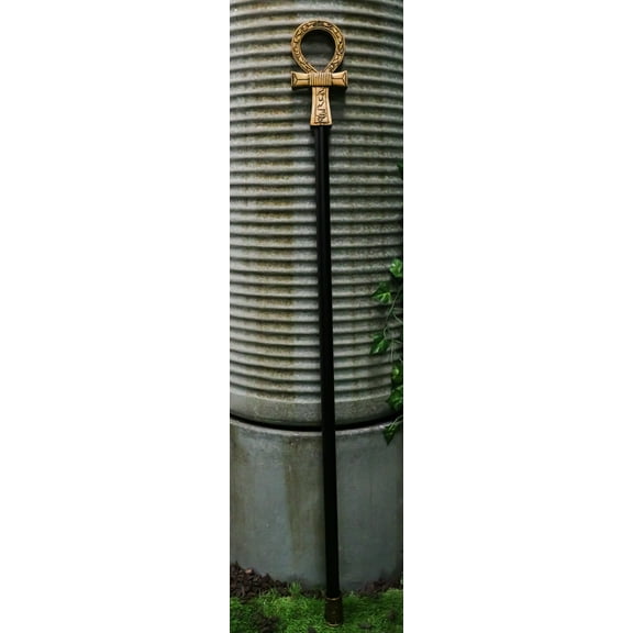 Ebros Egyptian Ankh Key of Life with Hieroglyphs Decorative Walking Staff Cane