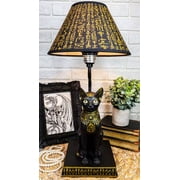 Ebros Egyptian Goddess Of Home Bastet Cat Table Lamp Sculpture With Shade