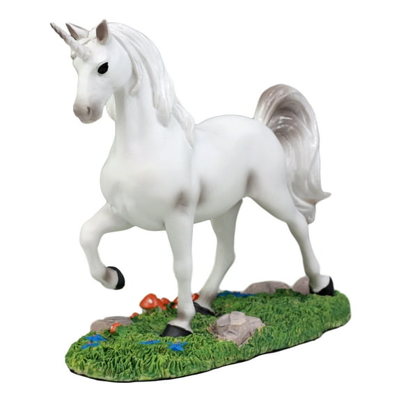Ebros Enchanted Forest Glade Strolling Unicorn Figurine Decorative Statue 6.75"Long