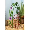 thumbnail image 1 of Ebros Fairy Garden Miniature Floral Trellis Arch Swing Door Gate Metal 6.5"H, 1 of 6