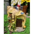 thumbnail image 1 of Ebros Fairy Garden Mr Gnome & Frog Mini Helix Snail Cottage House Figurine 7.5"L, 1 of 6