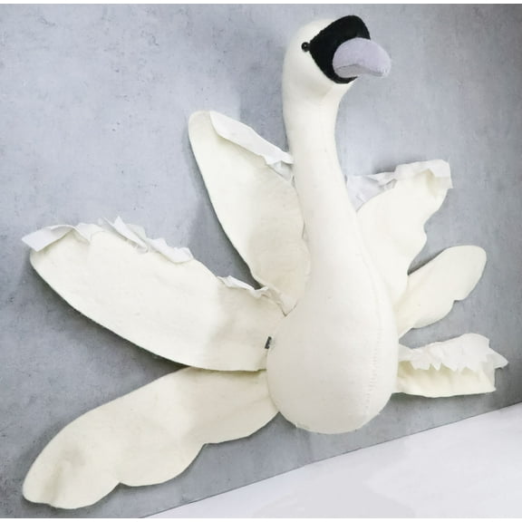 Ebros Fiona Walker England Handmade Organic Baby Winged Swan Head Wall Decor