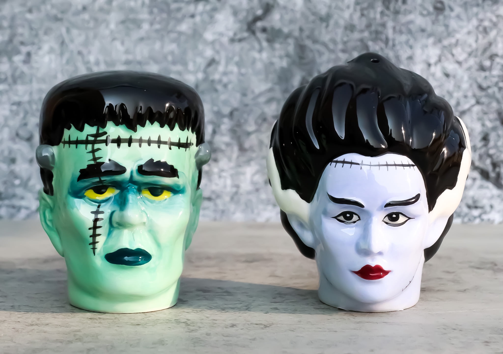 Ebros Frankenstein Zombie Bride And Groom Ceramic Salt And