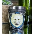 thumbnail image 1 of Ebros Full Moon Alpha Wolf 2-Ounce Shot Glass Resin With Stainless Steel Liners, 1 of 7