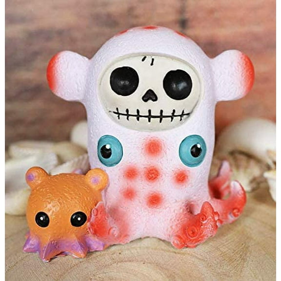 Ebros Furry Bones Pink Giant Squid Skeleton Nautical Cephalopod Furrybones