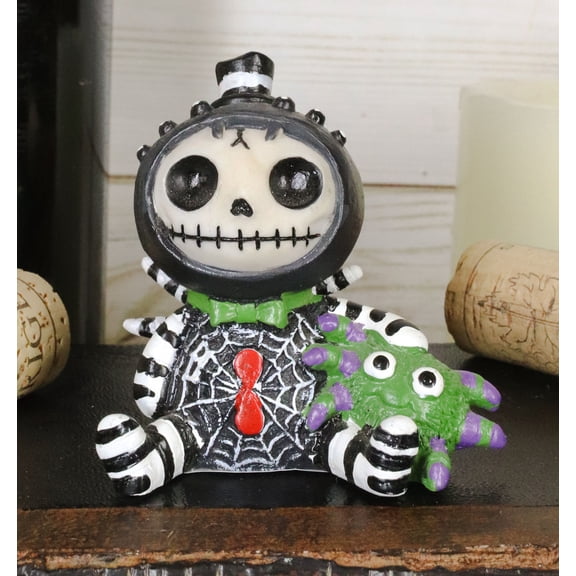 Ebros Furrybones Black Itsy Bitsy Webster Spider Skeleton Small Figurine