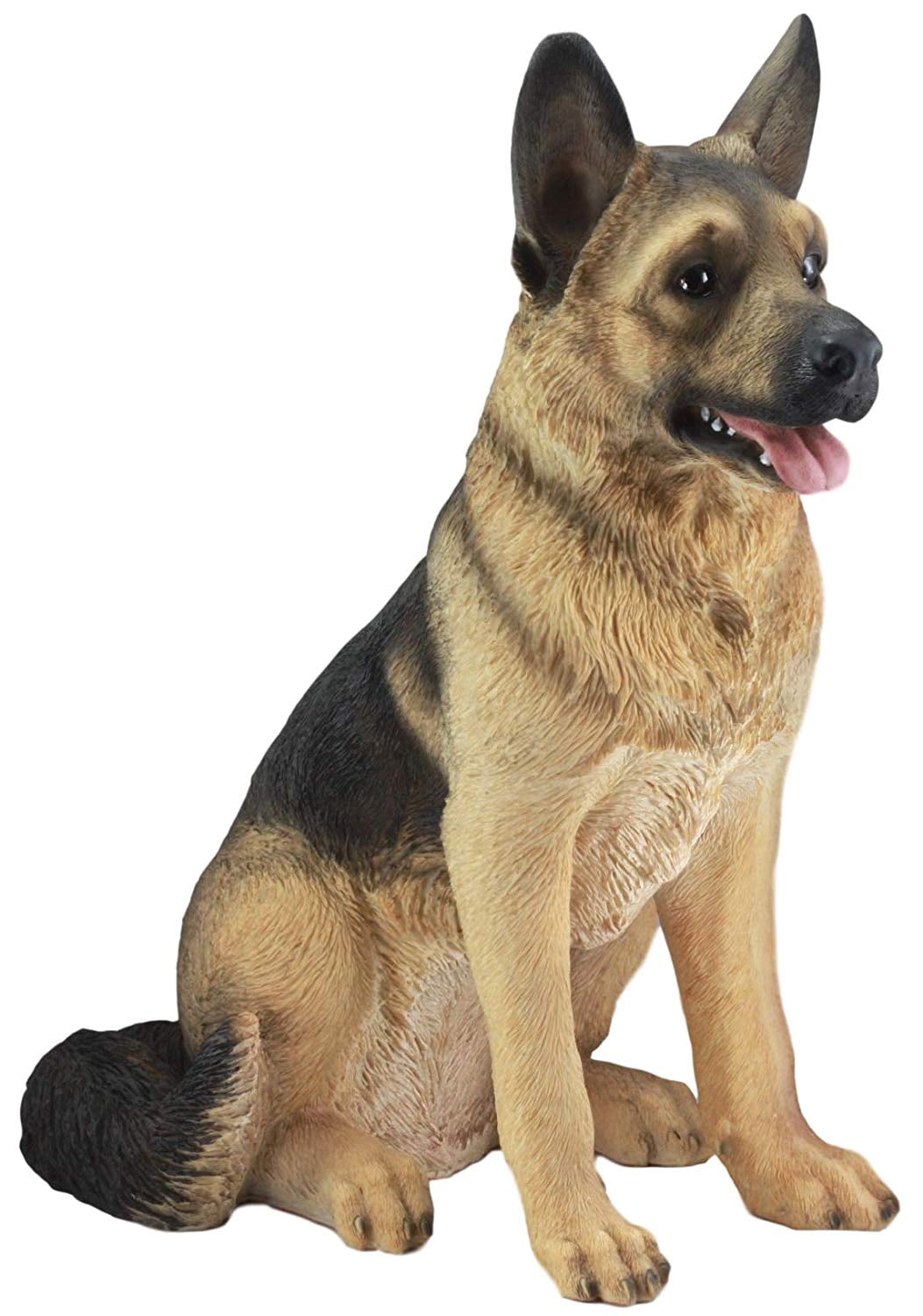 Ebros Gift 21.25" German Shepherd Dog with Glass Eyes Garden Statues, Realistic