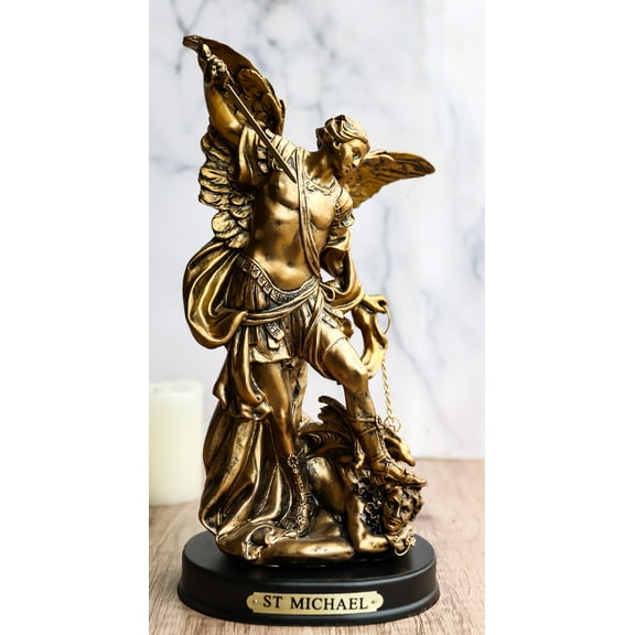 Ebros Gift Byzantine 825 Archangel Michael Garden Statue, Hand painted Resin