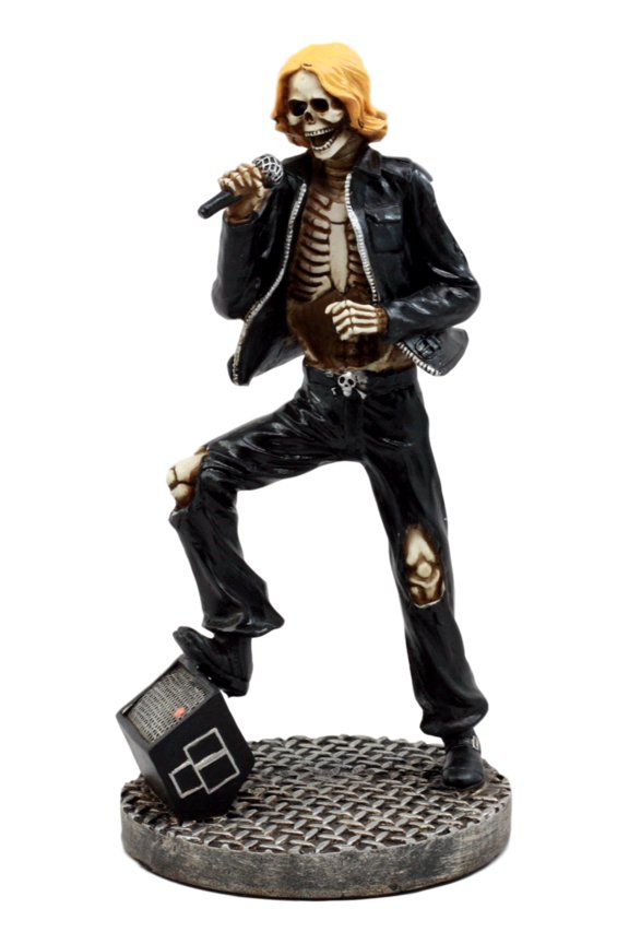 Day Of The Dead Skeleton Hell Rock Band Concert Figurine Underworld Entertainment Collectible (Rock Lead Singer)