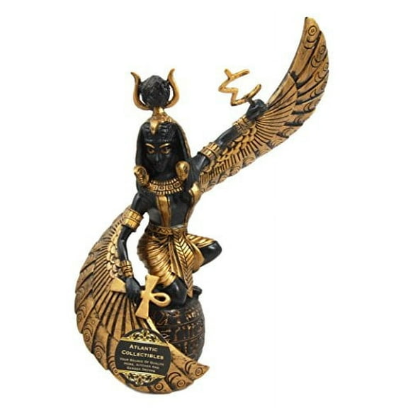 Ebros Gift Egyptian Goddess Mother Isis Ra Holding Ankh Decorative Figurine 9" H