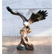 Ebros Gift Exclusive 7  Tall American Bald Eagle Resin Decorative Figurine
