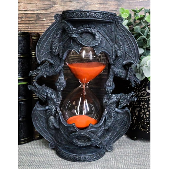 Ebros Gift Invertible Four Elemental Dragons Figurine Dragon Hourglass Sandtimer