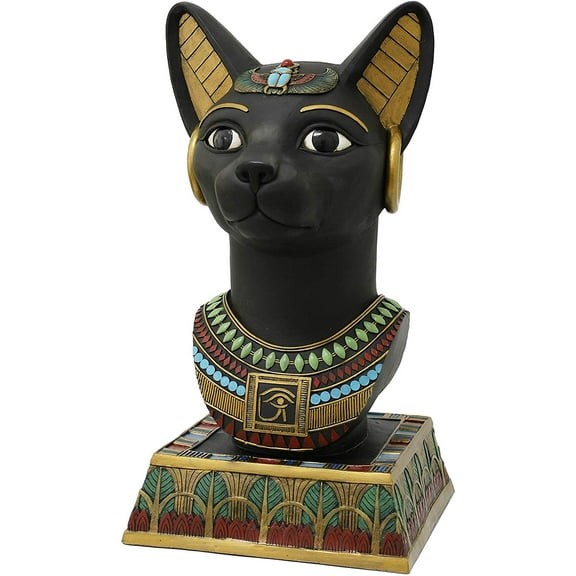 Ebros Gift Large 18 Inch High Egyptian Bastet Bust Resin Statue