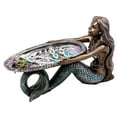 thumbnail image 1 of Ebros Gift Mermaid Holding Abalone Shell Platter Jewelry Dish Figurine 9"L, 1 of 7