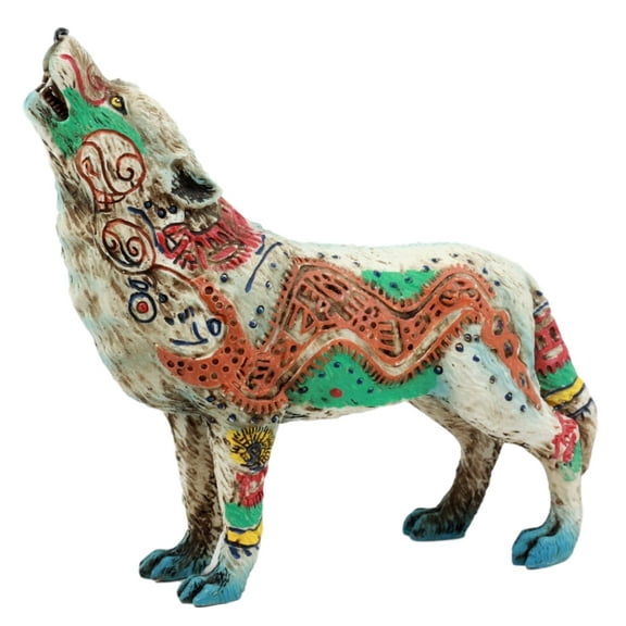 Ebros Gift Native Tribal Howling Wolf Totem Spirit Figurine Collection 6.25"L (Aztec Nahuatl Anaconda)
