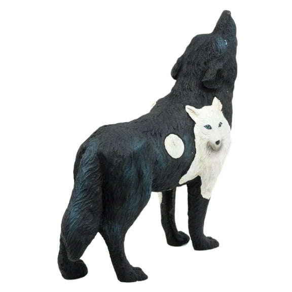 Ebros Gift Native Tribal Howling Wolf Totem Spirit Figurine Collection 6.25"L (Day Surrendering To Night)