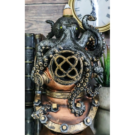 Ebros Gift Octopus Kraken MultiColor Resin Incense Burner with Incense Cone Burner