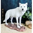 thumbnail image 1 of Ebros Gift Realistic Winter Hunter Tundra White Albino Wolf Statue 8" Long, 1 of 7