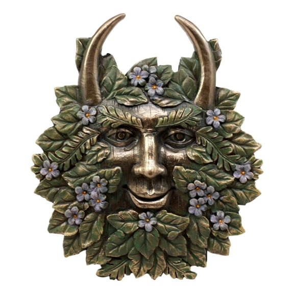Ebros Gift The Horned God Spring Season Greenman Pan Wall Decor Plaque 7"Wide Decorative Sculpture