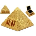 thumbnail image 1 of Ebros Golden Ancient Egyptian Gods Carved Pyramid Hinged Jewelry Box Figurine Decorative Trinket Box Statue, 1 of 6