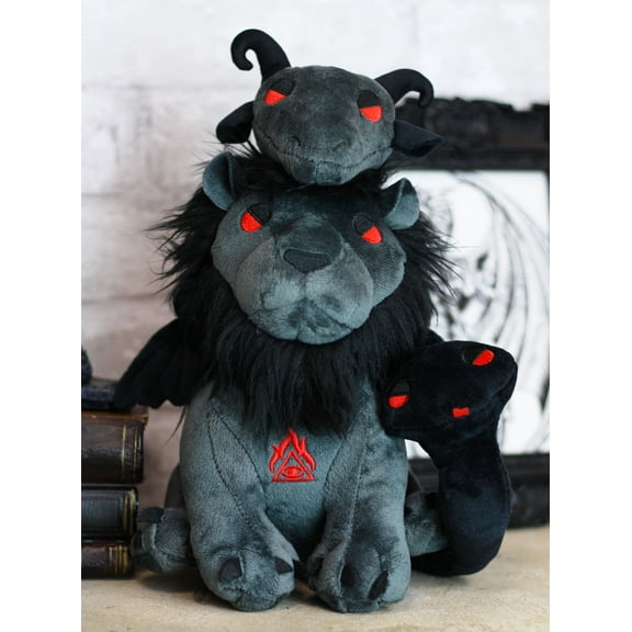 Ebros Greek Myth Chimera Lion Goat Head And Snake Head Tail Luxe Soft Plush Toy