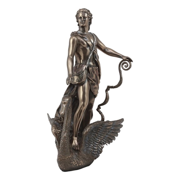 Ebros Greek Olympian Oracular God Apollo Riding A Swan Statue 10.25" Tall Patron Deity Of Music Archery Sun And Knowledge Figurine