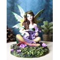 thumbnail image 1 of Ebros Green Gaia Earth Tribal Fairy With Purple Baby Dragon Wyrmling Figurine, 1 of 6