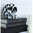 thumbnail image 1 of Ebros Harlequin Black And White Squares Checkered Skull Figurine Statue 6" Long, 1 of 5