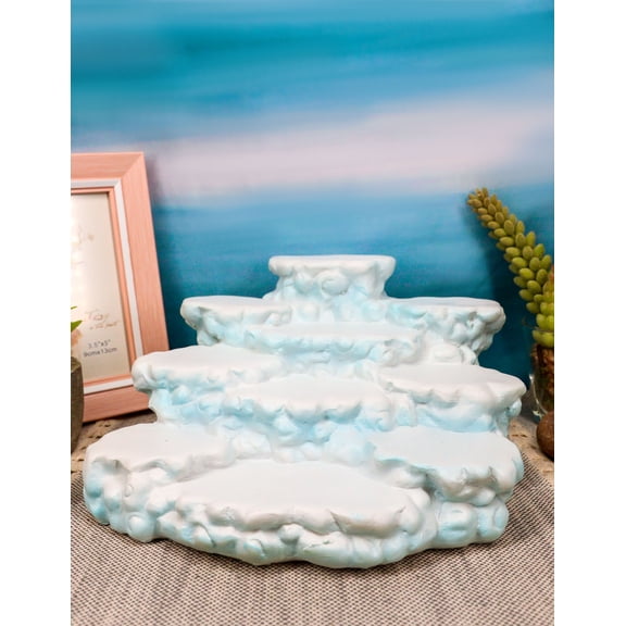 Ebros Heavenly Sky Clouds Terrace Castle Display Stand Figurine For Miniatures