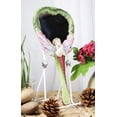 thumbnail image 1 of Ebros Jody Bergsma Snow Winter Magic Mistletoe Fairy with White Lamb Hand Mirror, 1 of 8