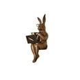 thumbnail image 1 of Ebros Large 14" Tall Aluminum Metal Whimsical Rabbit with Carrot Laptop On Coffee Break Garden Ledge Shelf Table Edge Sitter, 1 of 2