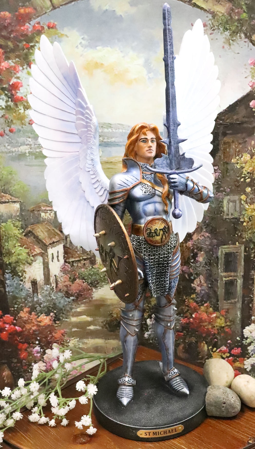 Ebros Large 18"H Colorful Saint Archangel Michael Holding Sword ...