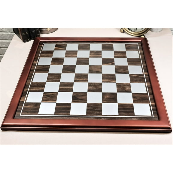 Ebros Large 19" by 19" Wooden Chess Board With Chocolate Wood Borders Gaming