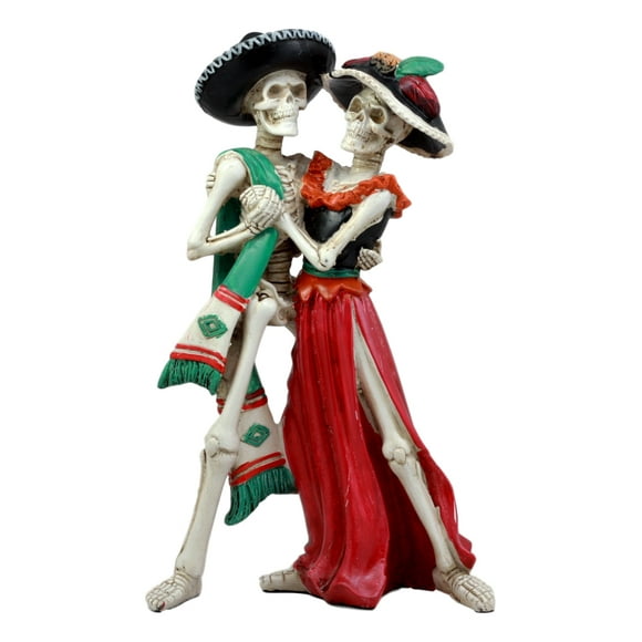 Ebros Large Day of The Dead Wedding Dance Skeleton Couple Figurine Dias De Los Muertos Lovers Sculpture 12"H