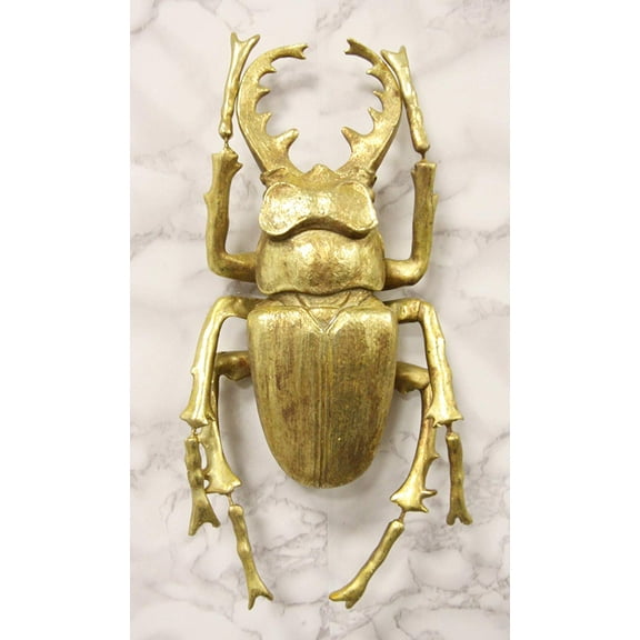 Ebros Large Gold Leaf Resin Giant Stag Wall Sculpture Or Table Decor Figurine