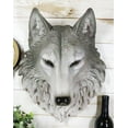 thumbnail image 1 of Ebros Large Gray Timber Wolf Head Wall Decor Plaque 16.5"Tall Taxidermy Art Decor, 1 of 8