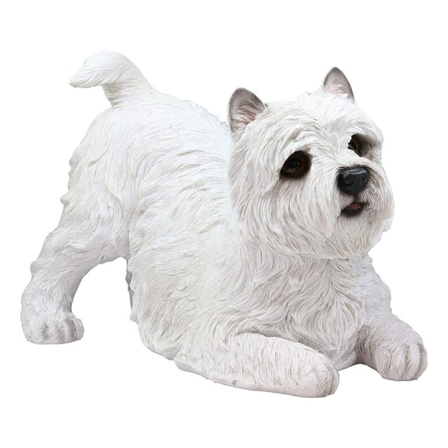 Ebros Large Lifelike West Highland Terrier White Westie Dog Statue 13.75"Long