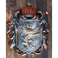 thumbnail image 1 of Ebros Large Medieval Heraldic Royal Lion Coat of Arms King Crown Shield Plaque, 1 of 9