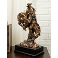 thumbnail image 1 of Ebros Large Rustic Western Rodeo Cowboy W/ Bucking Horse Statue With Black Base, 1 of 7