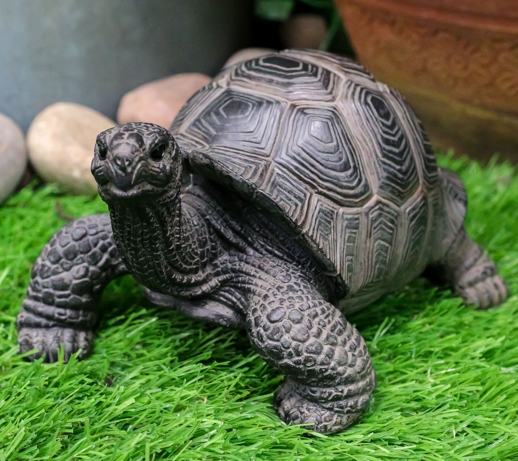 Ebros Lifelike Galapagos Tortoise Statue 6.5