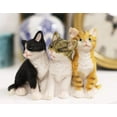 thumbnail image 1 of Ebros Lifelike Trio Shorthair Kittens Cats Sitting Side by Side Figurine 5" Long, 1 of 7