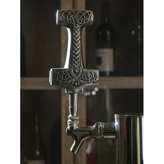 Ebros Mythology God Thor Hammer Mjolnir Novelty Beer Tap Handle Figurine W/ Base