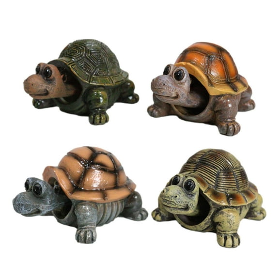 Ebros Nautical Colorful Shell Sea Turtles Tortoises Bobblehead Figurines Set