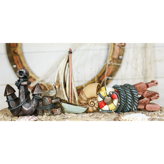 Ebros Nautical Marine Sailboat Anchor Pelican Welcome Sign Word Art Decoration