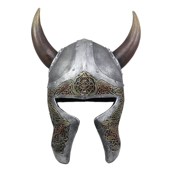 Ebros Norse Mythology Horned Valhalla Viking Helmet Decor Sculpture 16.25" Tall